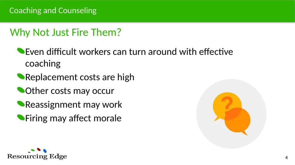 Coaching/Counseling Identify challenges associated - slide 4 of 26
