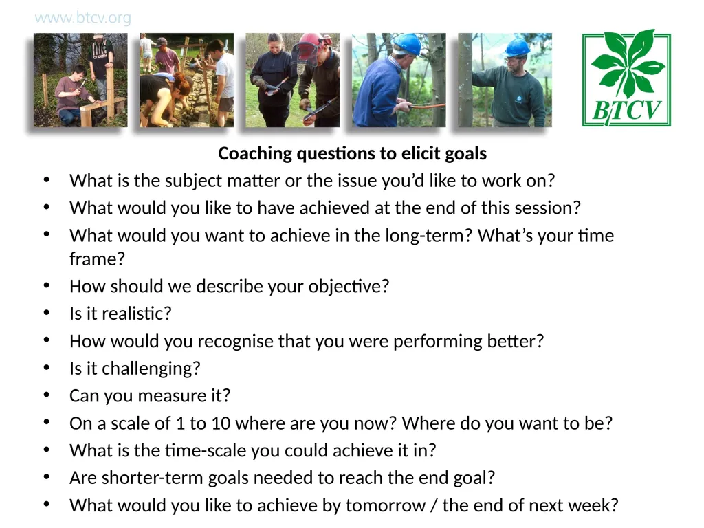 Coaching Aim To help managers encourage learning - slide 20 of 25