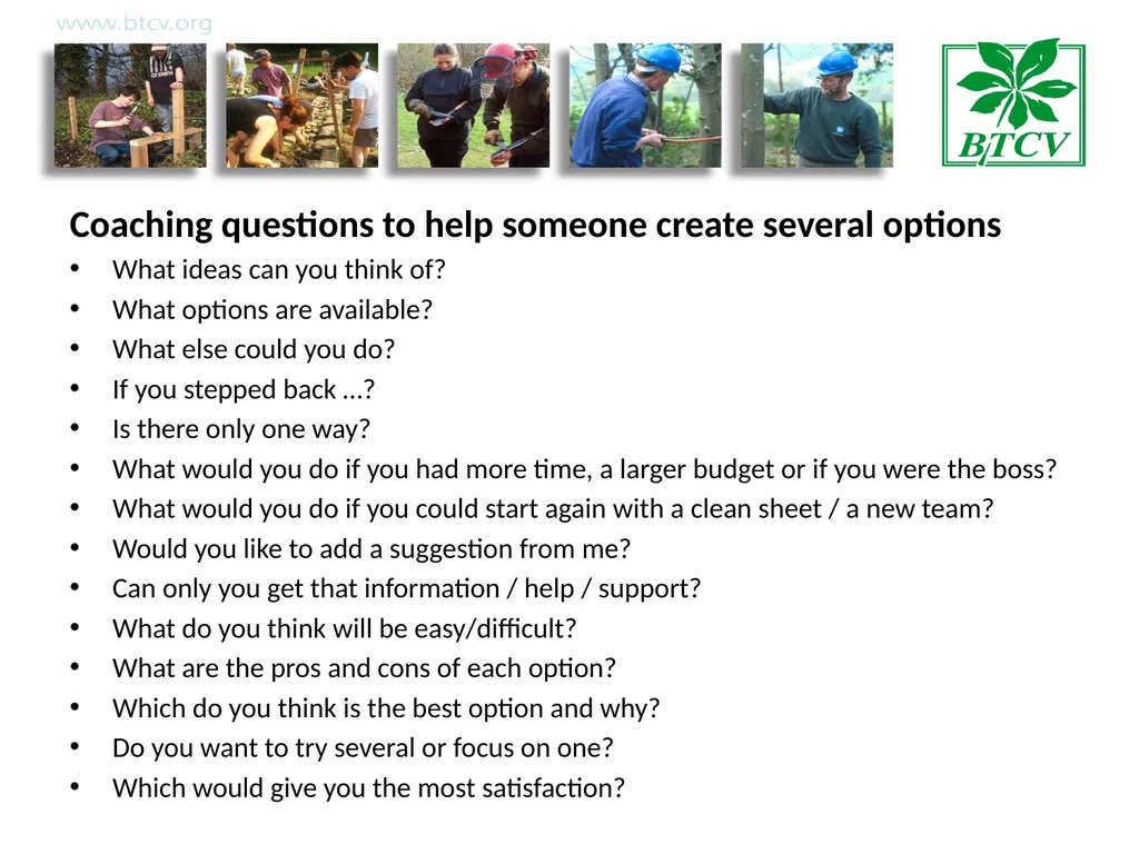 Coaching Aim To help managers encourage learning - slide 22 of 25