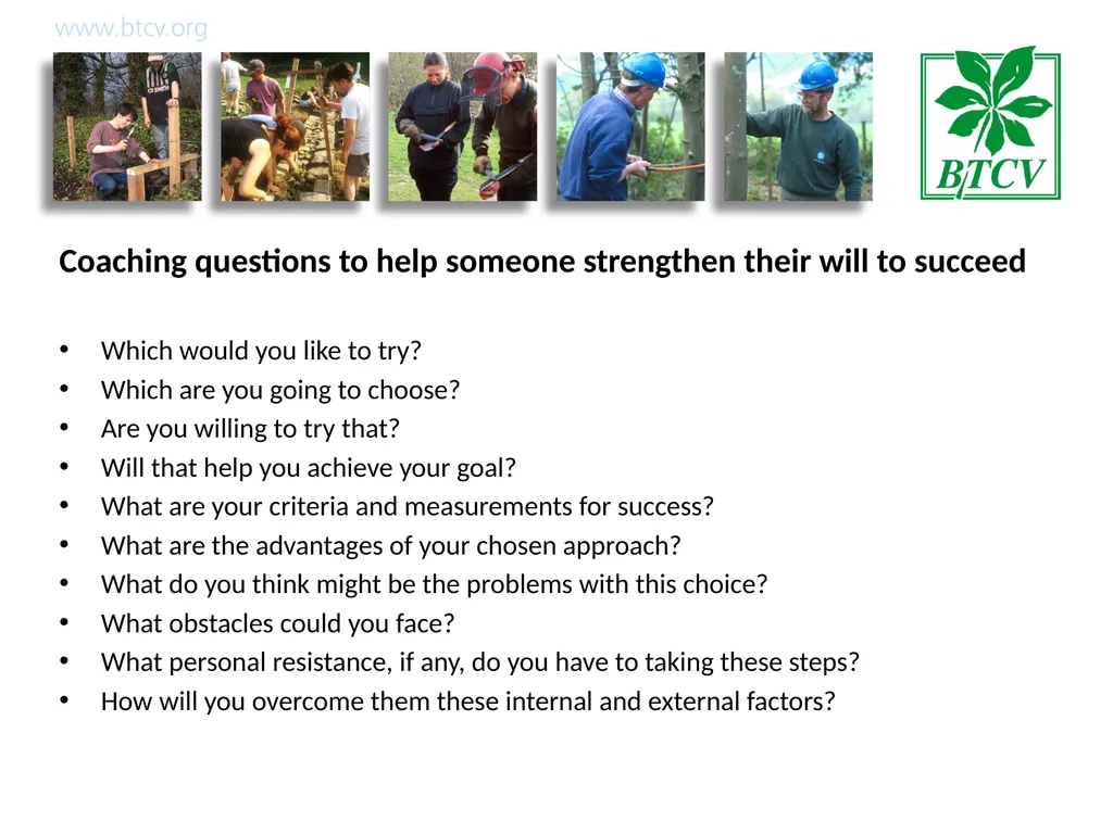 Coaching Aim To help managers encourage learning - slide 23 of 25