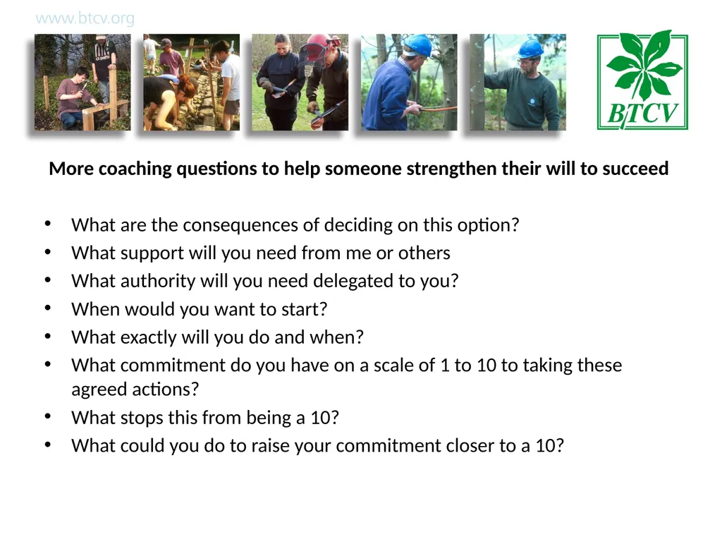 Coaching Aim To help managers encourage learning - slide 24 of 25