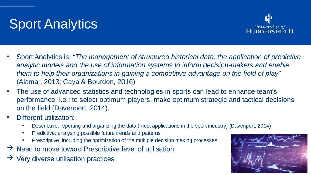 Sport Analytics Utilization in The Sport Industry: - slide 3 of 20