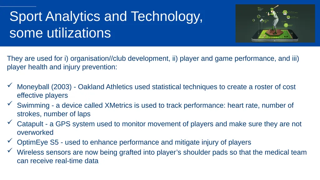 Sport Analytics Utilization in The Sport Industry: - slide 4 of 20