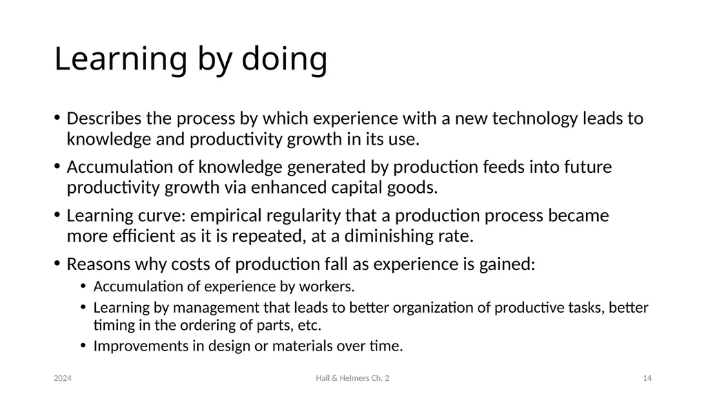 Chapter 2 The innovation process Bronwyn H. Hall & - slide 14 of 29