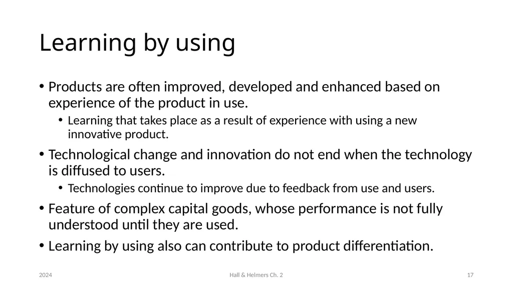Chapter 2 The innovation process Bronwyn H. Hall & - slide 17 of 29