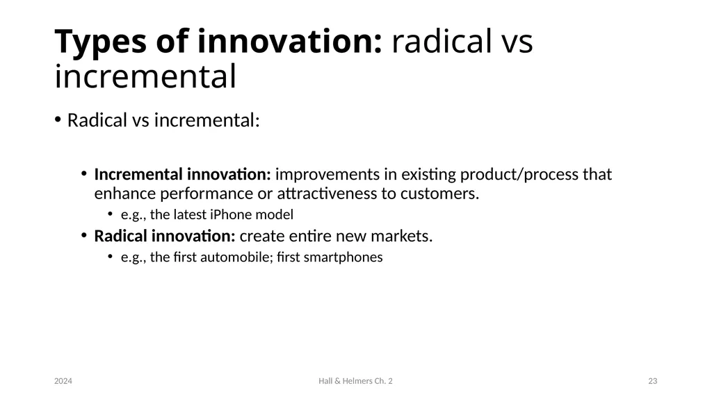 Chapter 2 The innovation process Bronwyn H. Hall & - slide 23 of 29