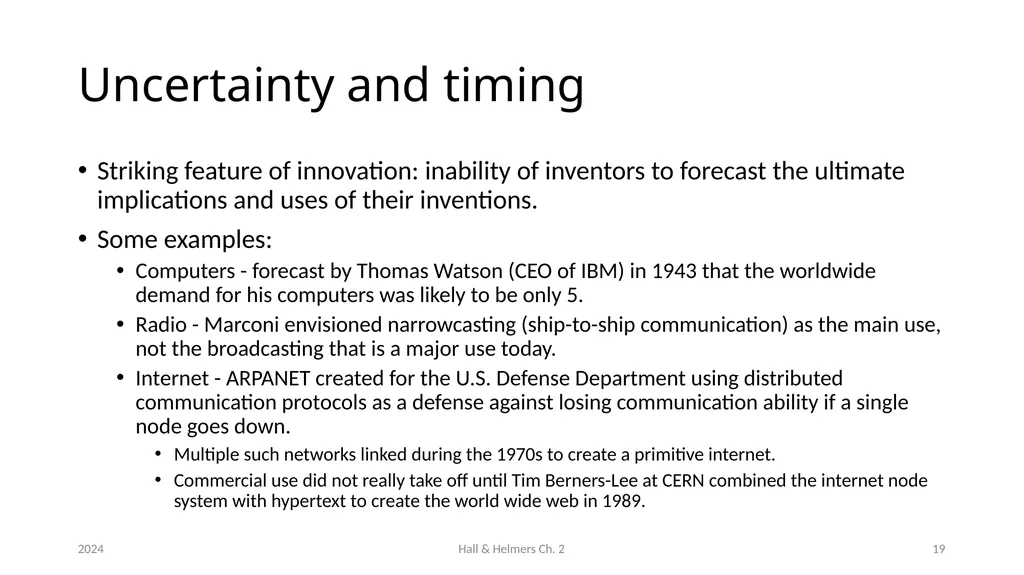 Chapter 2 The innovation process Bronwyn H. Hall & - slide 19 of 29