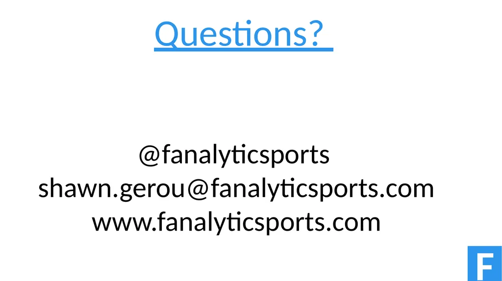 F Great Lakes Analytics in Sports Conference July - slide 13 of 13