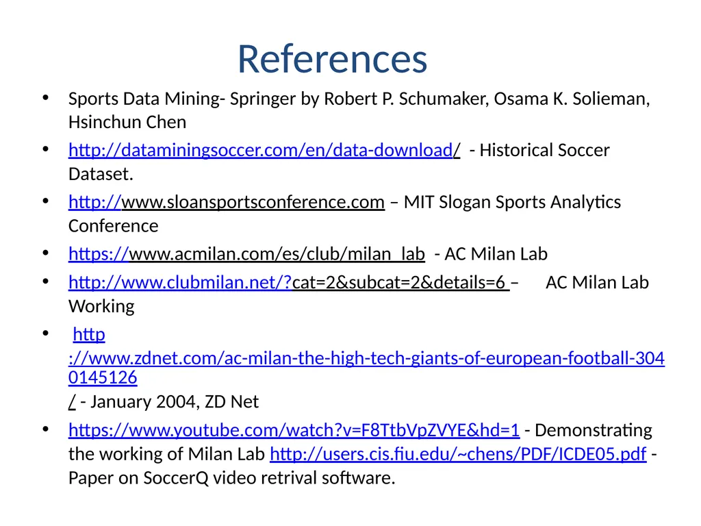 Data Mining Applied to Sports -- Mohammed Ayub - slide 2 of 11