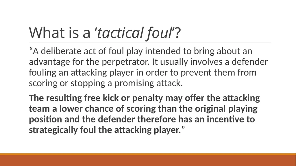 Tactical Fouls: SPA & DOGSO Presented by Chris - slide 2 of 14