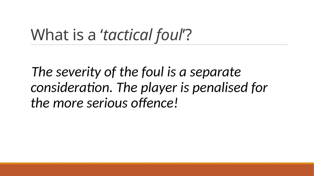 Tactical Fouls: SPA & DOGSO Presented by Chris - slide 3 of 14