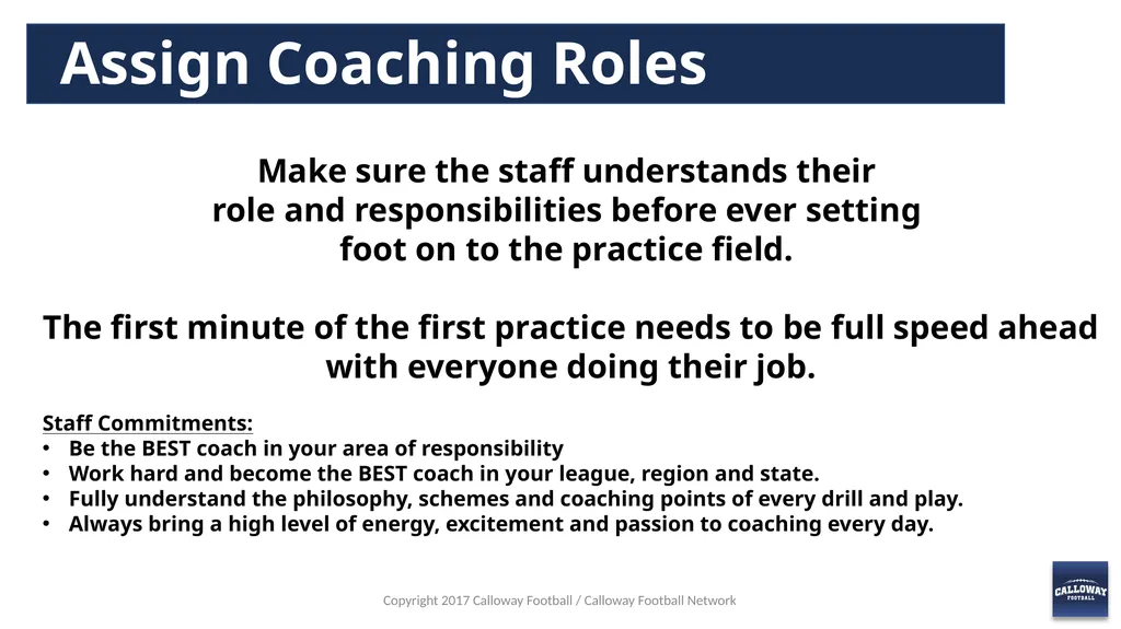 First Coaches Meeting Copyright 2017 Calloway - slide 6 of 13
