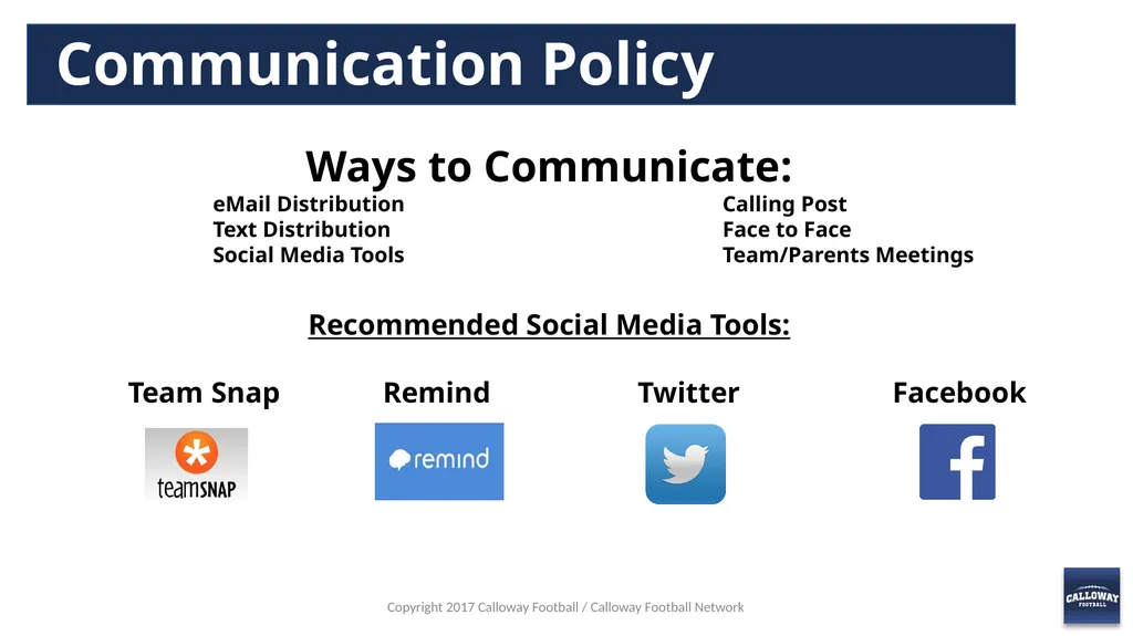 First Coaches Meeting Copyright 2017 Calloway - slide 13 of 13