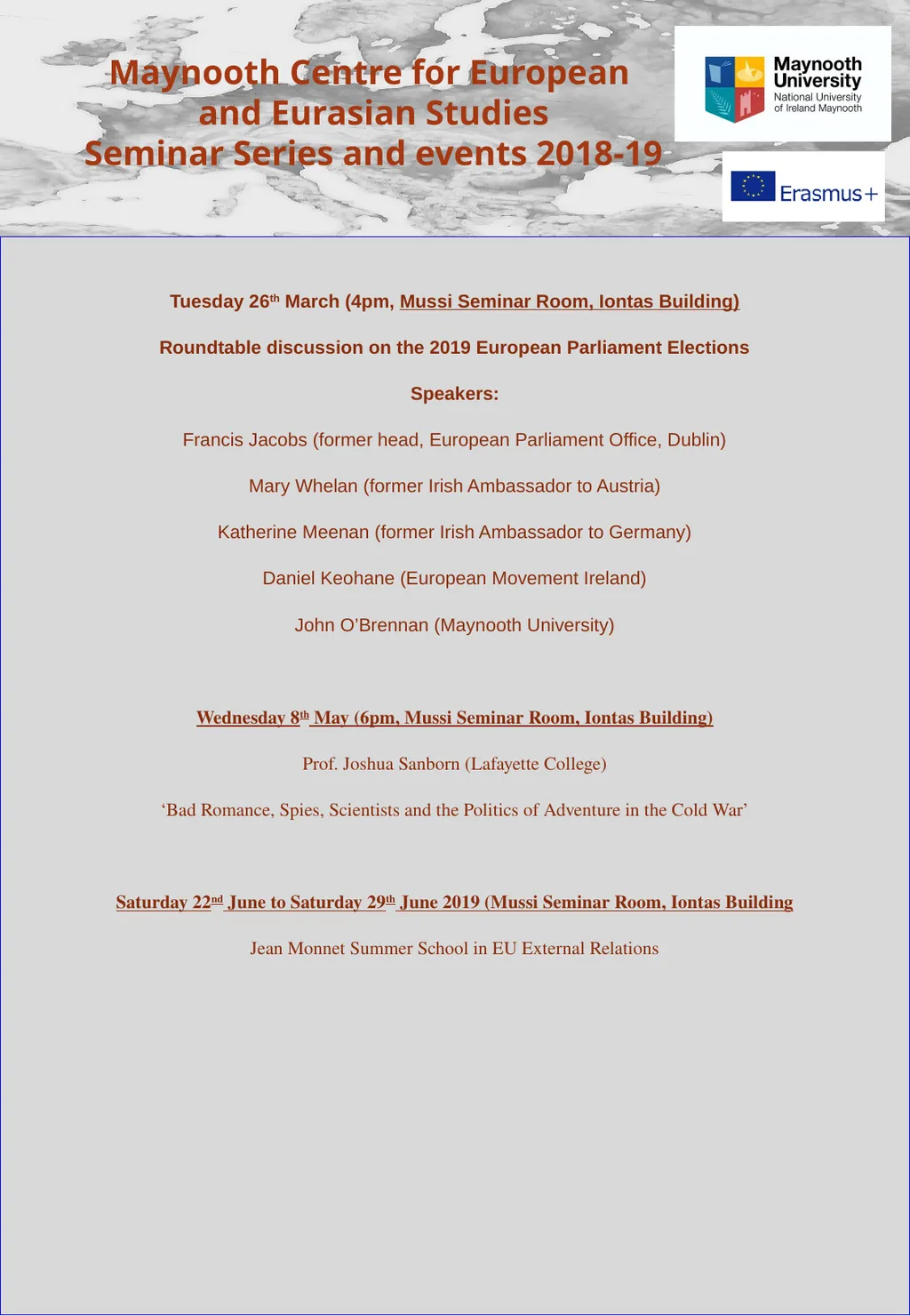 Maynooth Centre for European and Eurasian Studies - slide 2 of 2
