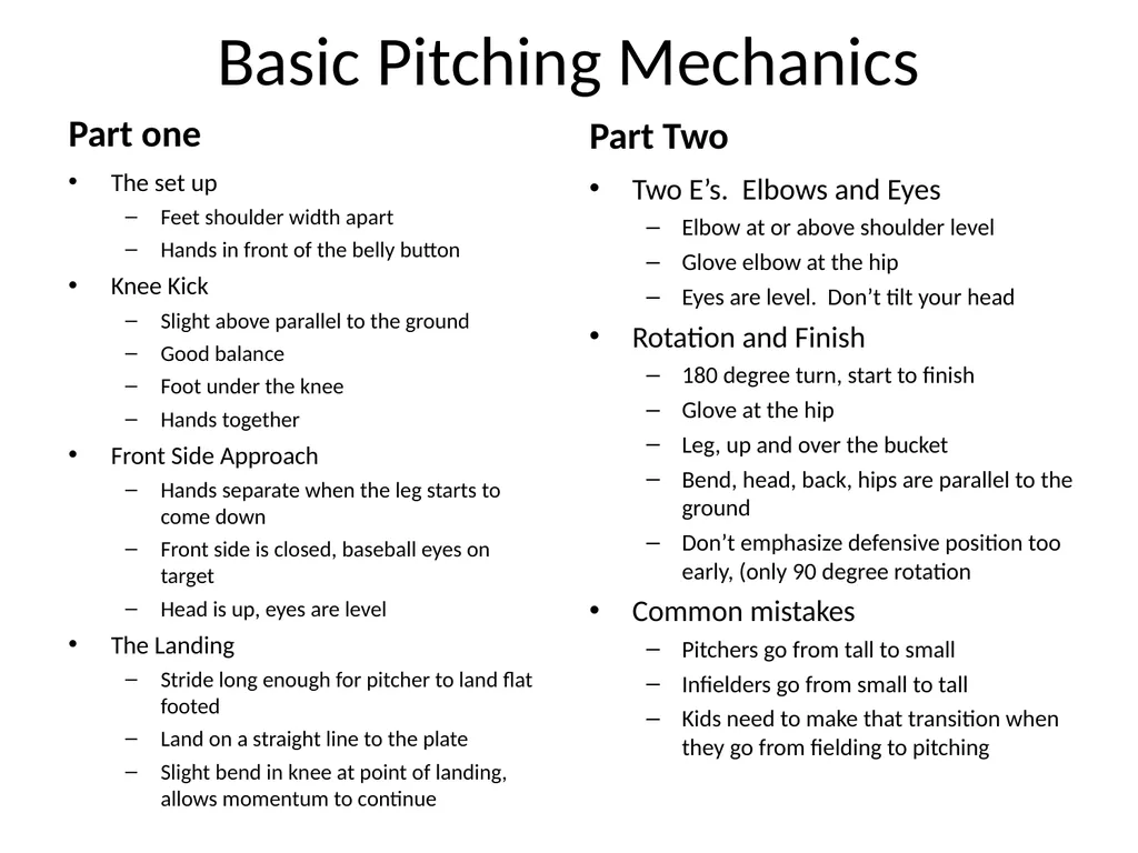 Basic Baseball Mechanics Bob McCreary Baseball by - slide 6 of 7
