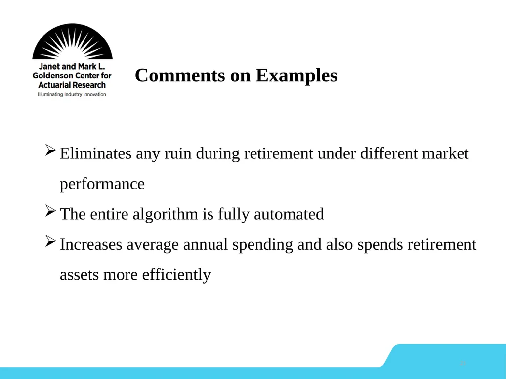 Dynamic Retirement Financial Planning Model 1 - slide 25 of 27