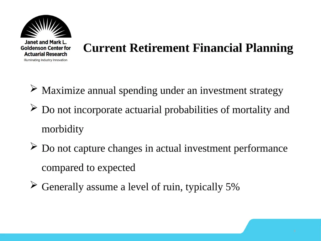 Dynamic Retirement Financial Planning Model 1 - slide 4 of 27