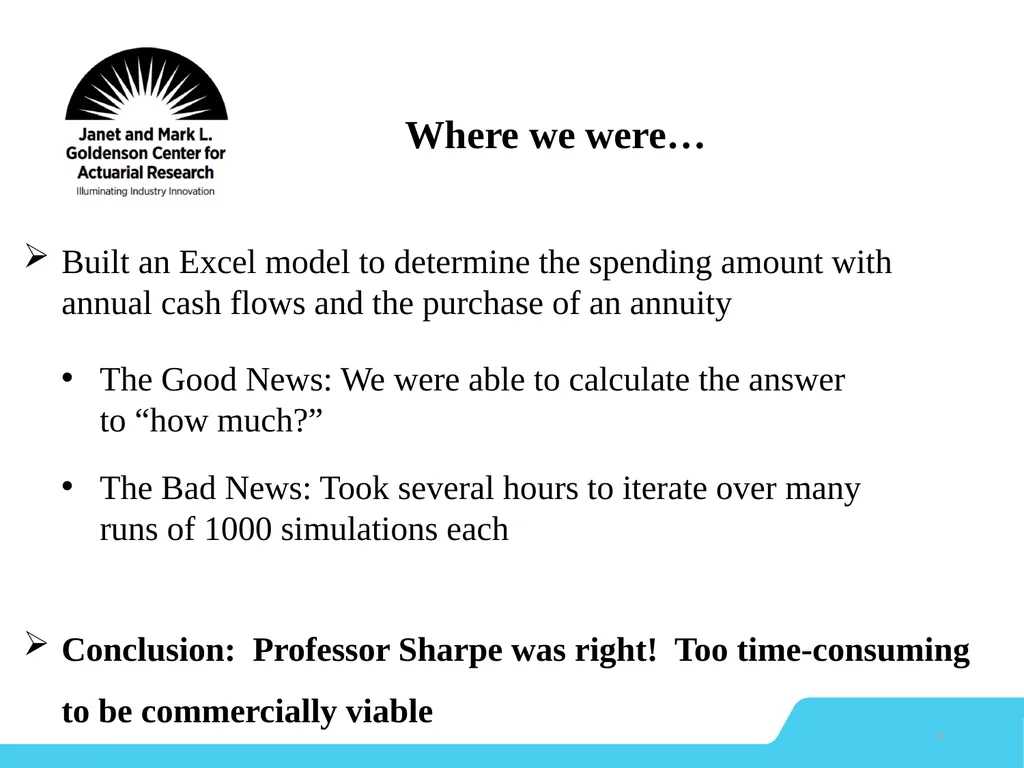 Dynamic Retirement Financial Planning Model 1 - slide 8 of 27