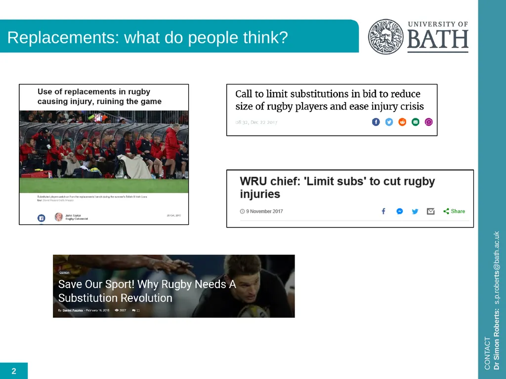 The contribution of in-game fatigue and use of - slide 2 of 10