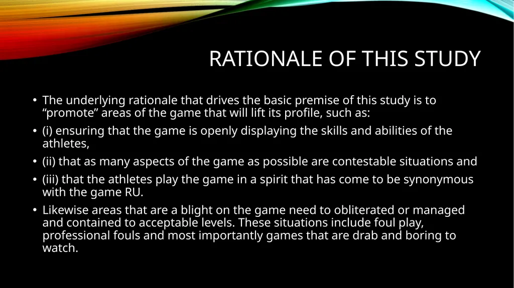The effects of referee and player frustration on a - slide 4 of 23