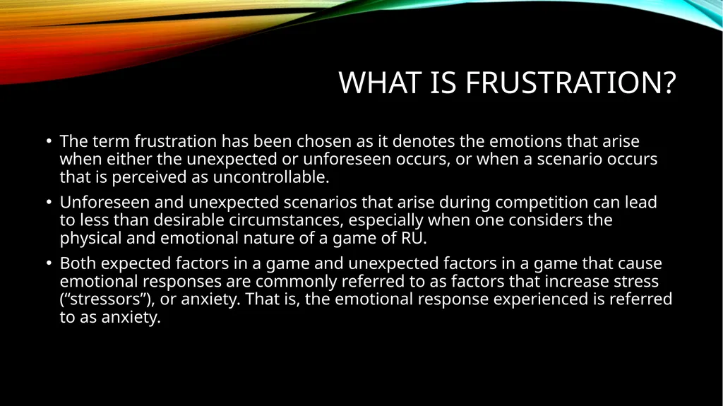 The effects of referee and player frustration on a - slide 5 of 23