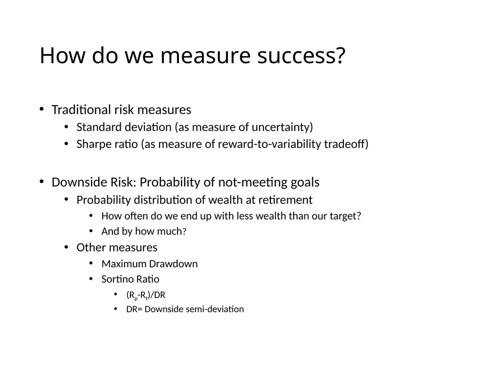 Uncertainty and Retirement Planning Lecture for - slide 12 of 18
