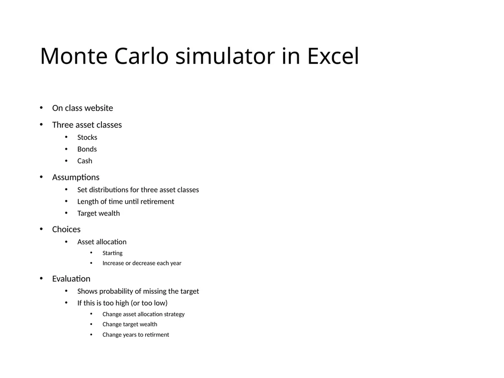Uncertainty and Retirement Planning Lecture for - slide 13 of 18