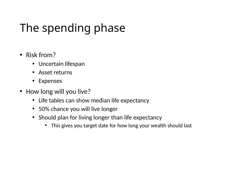 Uncertainty and Retirement Planning Lecture for - slide 15 of 18