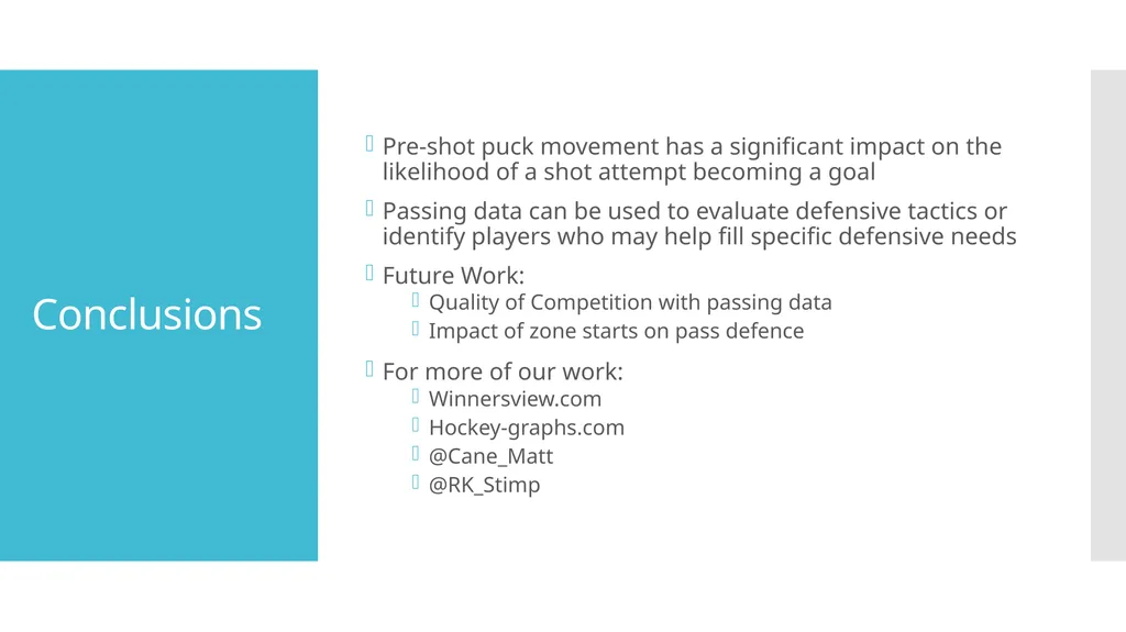 Defending The Pass - Evaluating Defensive Ability - slide 18 of 19