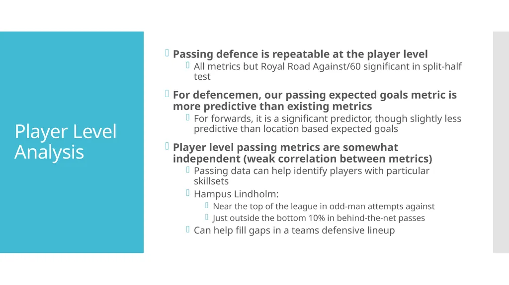 Defending The Pass - Evaluating Defensive Ability - slide 15 of 19