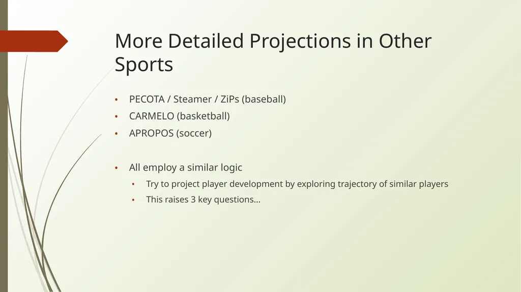 NHL Player Development Modelling Means and Methods - slide 6 of 15