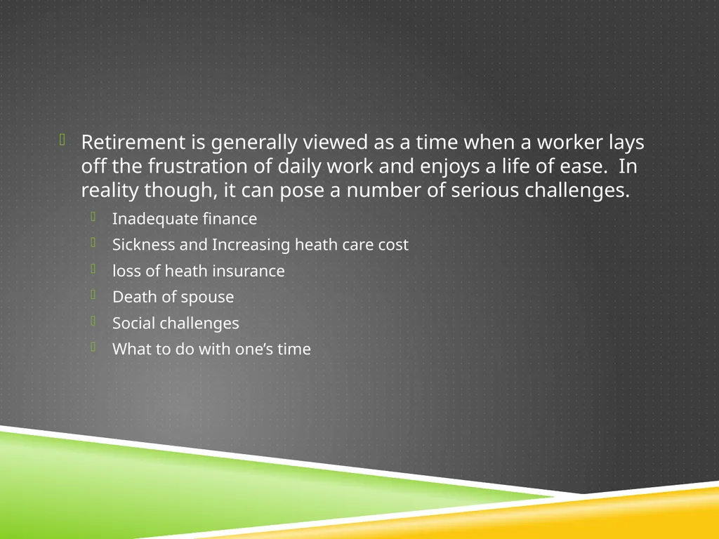 Retirement Planning Seminar Dr Carson L. Greene - slide 12 of 27