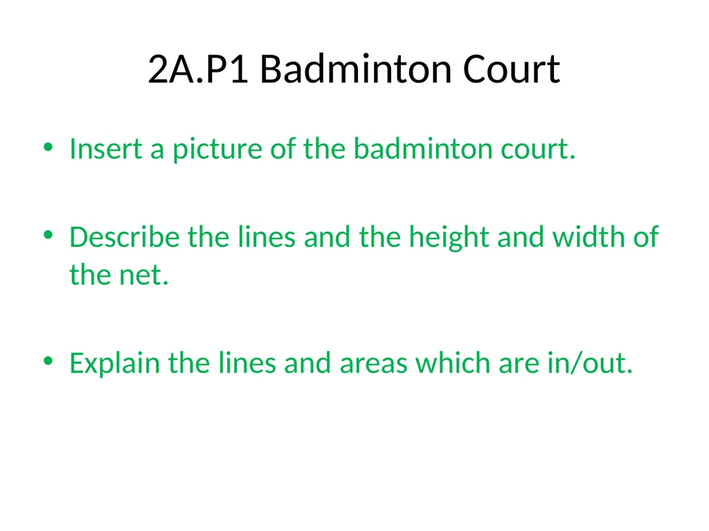 BTEC Sport Unit 2 Assignment 1 - Badminton Your - slide 2 of 11