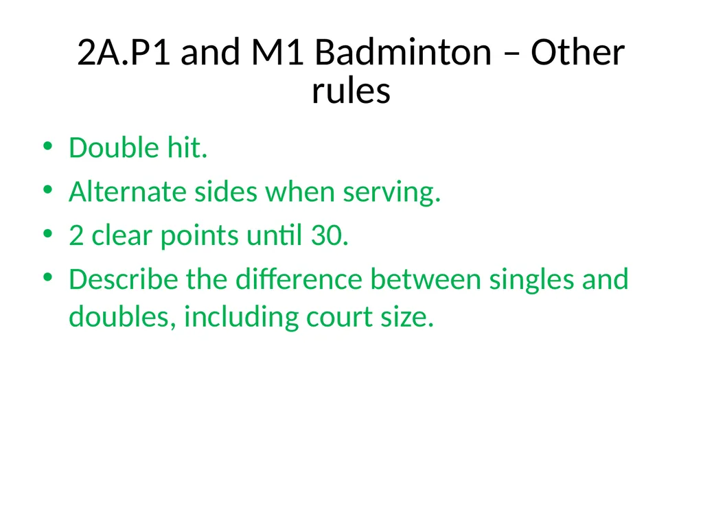 BTEC Sport Unit 2 Assignment 1 - Badminton Your - slide 5 of 11