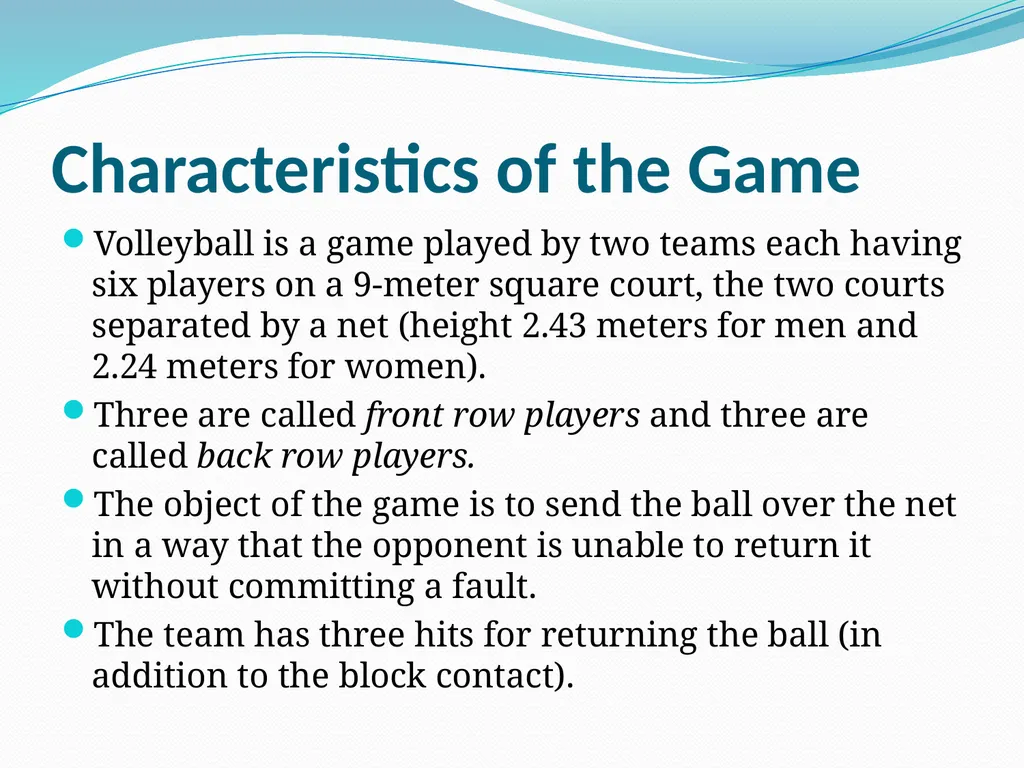 Volleyball P E 102 The Brief History of the Game - slide 3 of 35