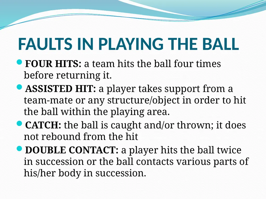 Volleyball P E 102 The Brief History of the Game - slide 19 of 35