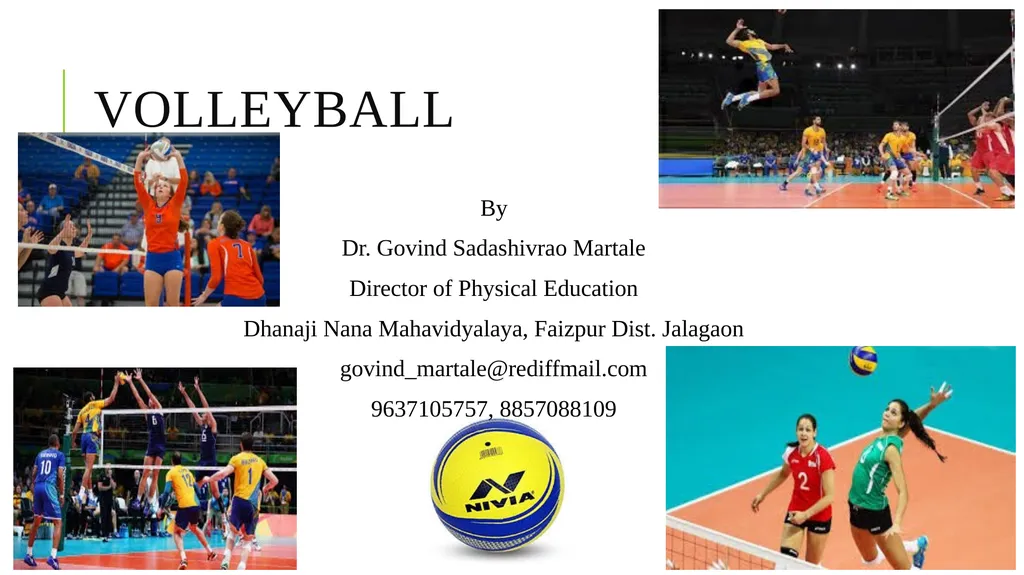Volleyball By Dr. Govind Sadashivrao Martale - slide 1 of 9