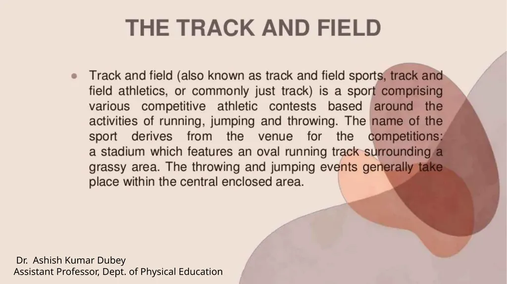 The track & field Dr. Ashish Kumar Dubey H.o.d., - slide 2 of 7