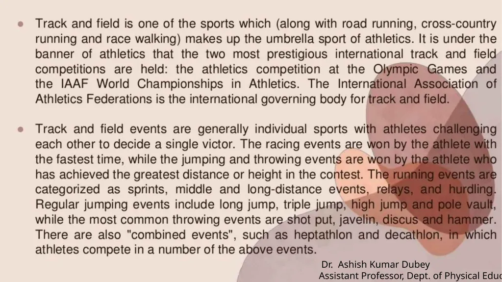 The track & field Dr. Ashish Kumar Dubey H.o.d., - slide 3 of 7