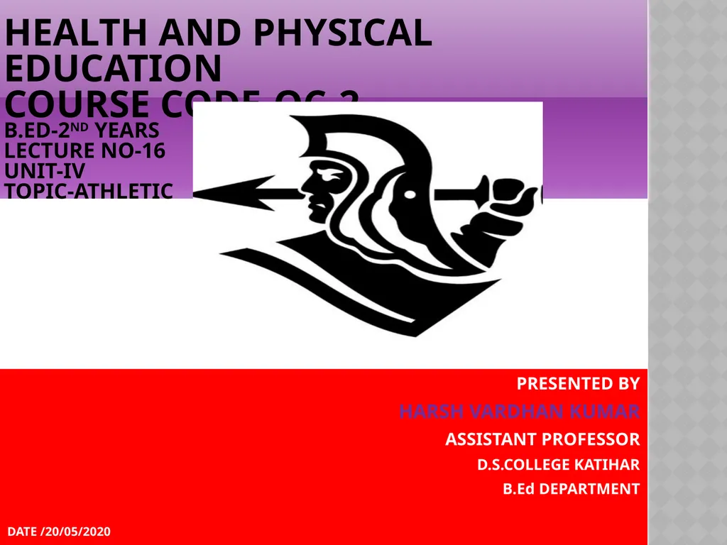 HEALTH AND PHYSICAL EDUCATION COURSE CODE-OC-2 - slide 1 of 6