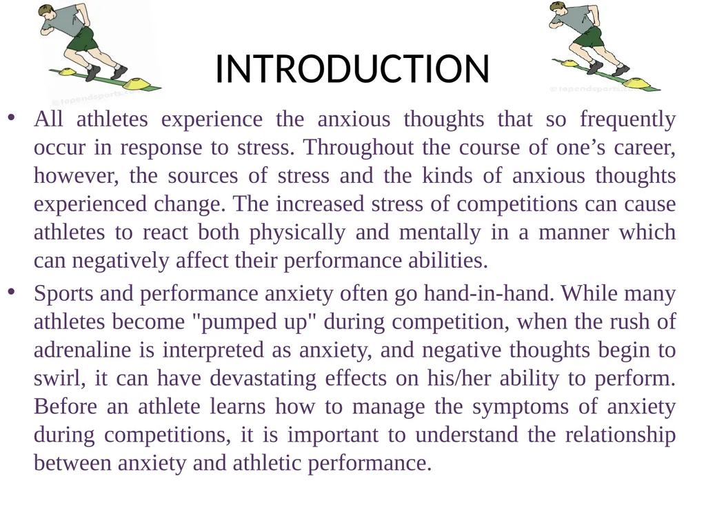 MEASUREMENT OF COMPETITION LEVEL ANXIETY OF - slide 2 of 20