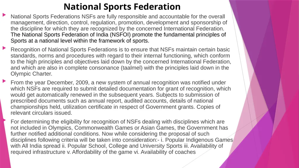 UNIT 2 STRUCTURE OF THE OLYMPIC MOVEMENT National - slide 5 of 7