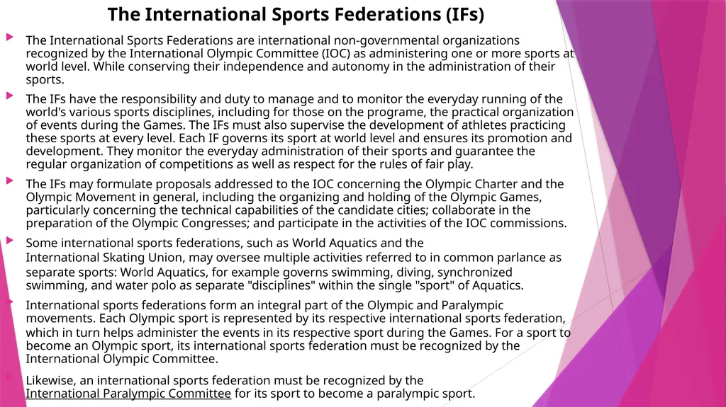 UNIT 2 STRUCTURE OF THE OLYMPIC MOVEMENT National - slide 3 of 7