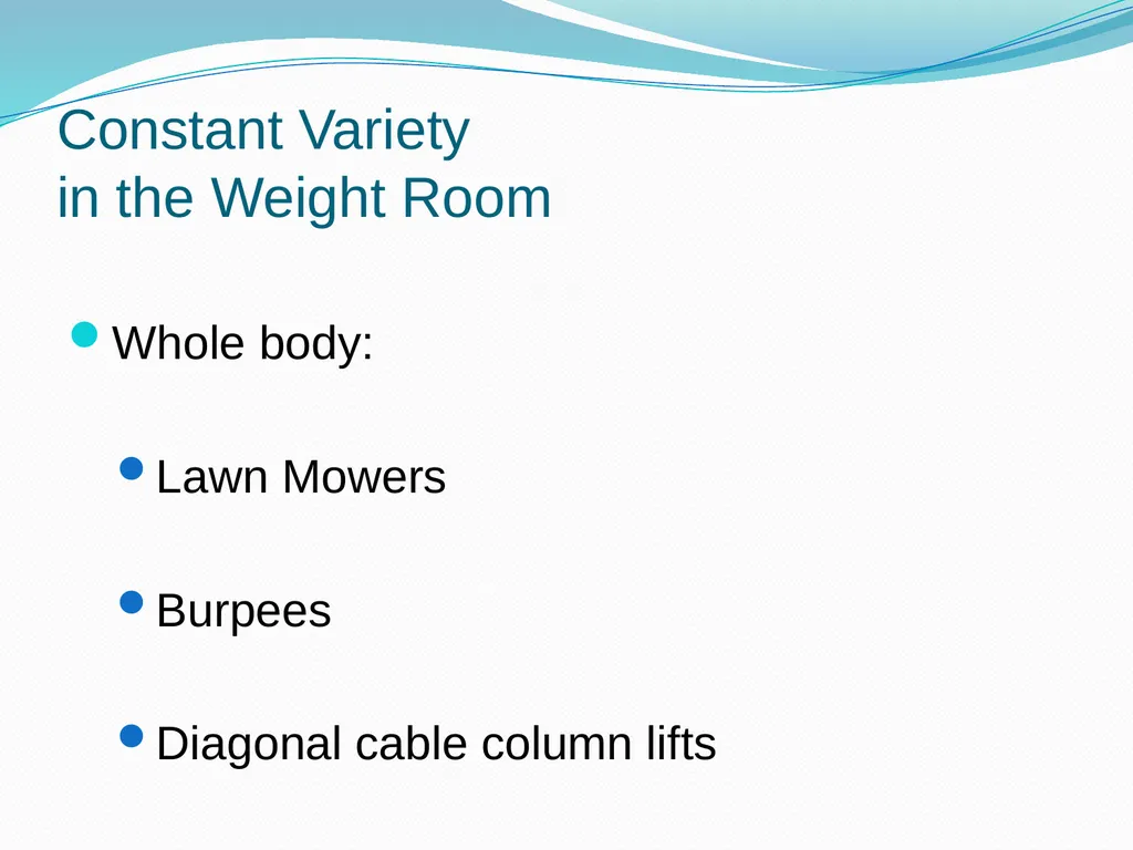 Making Your Swim Program Stronger Mike Adams – - slide 22 of 44