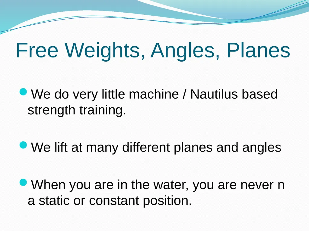 Making Your Swim Program Stronger Mike Adams – - slide 5 of 44