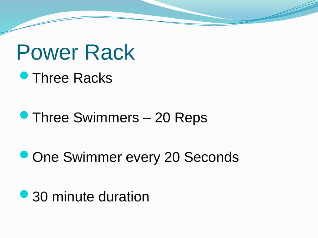 Making Your Swim Program Stronger Mike Adams – - slide 31 of 44