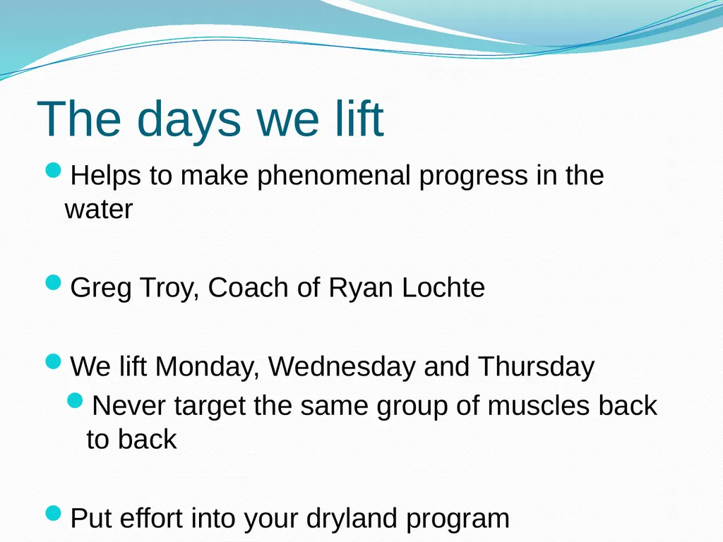 Making Your Swim Program Stronger Mike Adams – - slide 3 of 44