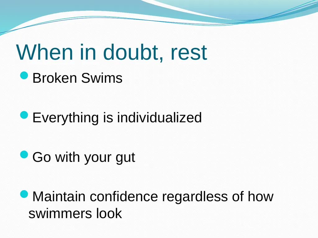 Making Your Swim Program Stronger Mike Adams – - slide 38 of 44