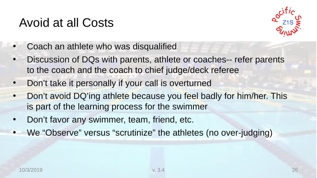 Beginning Stroke and Turn USA-S Officials Training - slide 26 of 53