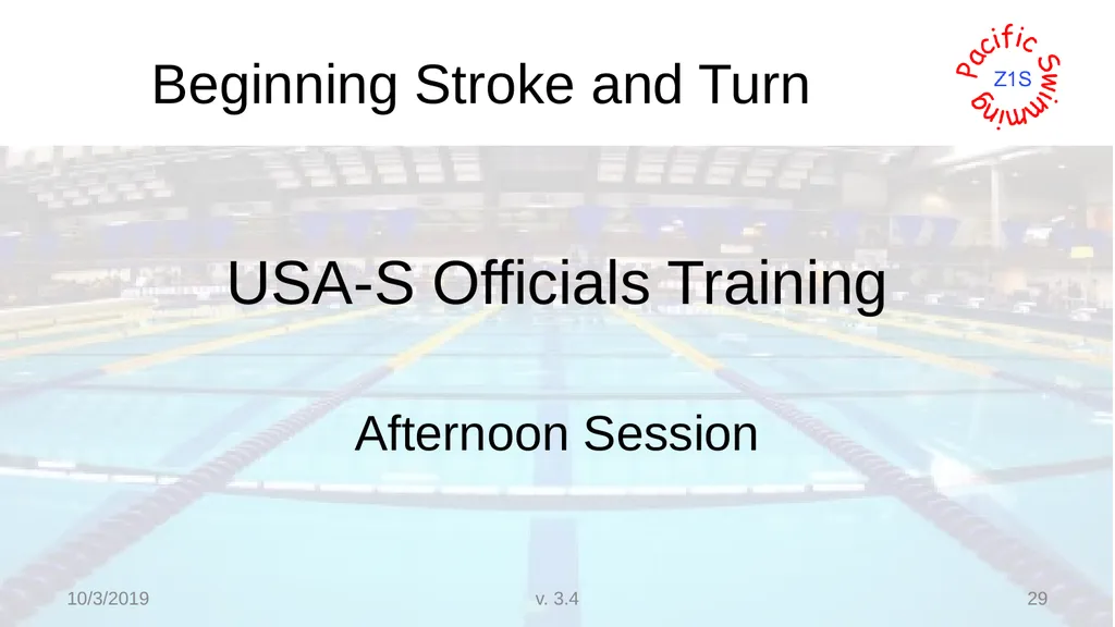 Beginning Stroke and Turn USA-S Officials Training - slide 29 of 53